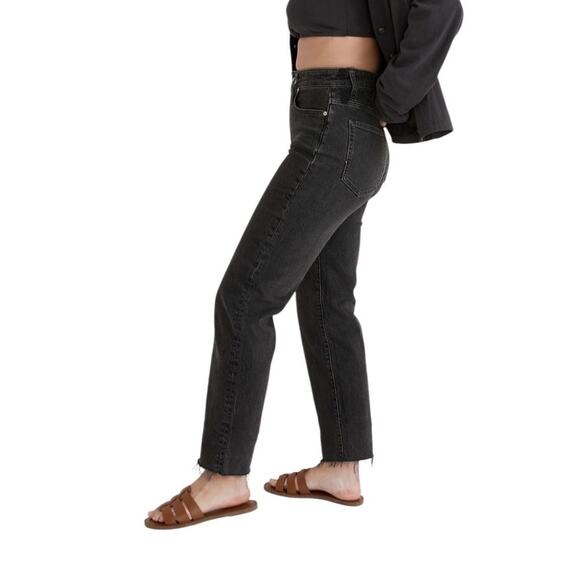 MADEWELL The Perfect Vintage Straight Jean Women 24 Black Gorpcore Travel Retro - Picture 2 of 13
